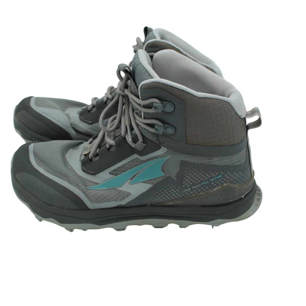 Altra Lone Peak Hiking Trail Boot Womens 7 ALL WTHR Mid Gray Waterproof Outdoor - Picture 2 of 10